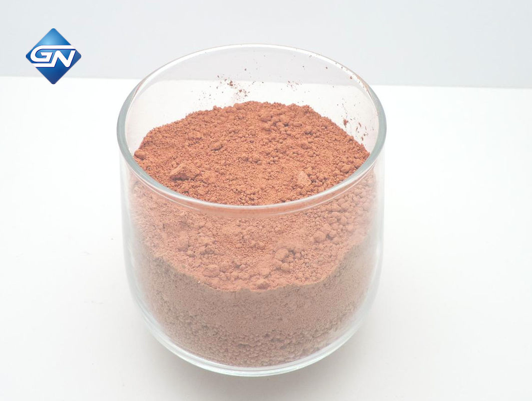 Polvo de pulido rojo marrón de la tierra rara para Cas de cristal revestido 1306-38-3